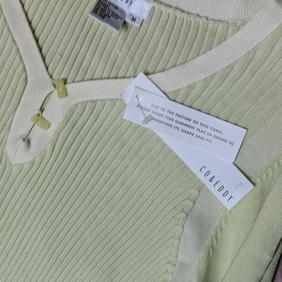 NWT Co & Eddy Mint and Eggshell Ribbed Sweater - Picture 5 of 5